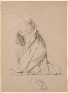 Study for the Kneeling Figure Symbolizing Holstein on the Christian I Painting at Christiansborg by Nicolai Abildgaard