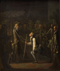 The Potuans are Surprised to See Niels Klim Genuflect in Front of the Wise Prince