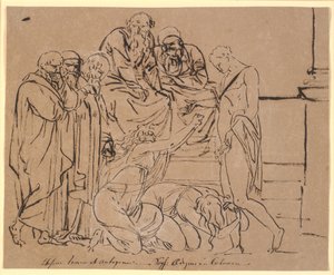 Theseus Pleaded by Ismene and Antigone. After Sophocles by Nicolai Abildgaard