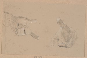 Two Studies of a Hand by Nicolai Abildgaard