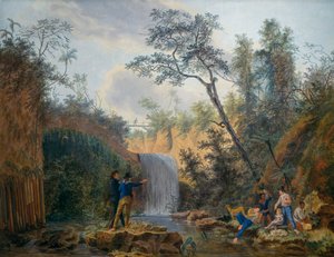 French botanical expedition to America, oil on canvas by Nicolas-Didier Boguet