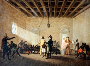 An Interior with Slave Traders by Nicolas Antoine Taunay
