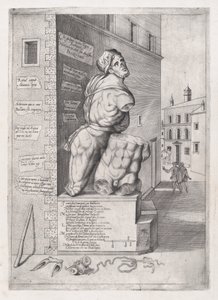 Speculum Romanae Magnificentiae: Statue of Pasquin in the House of Cardinal Ursino, 16th Century