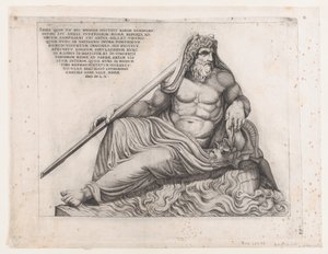 Speculum Romanae Magnificentiae: The Ocean God by Nicolas Beatrizet