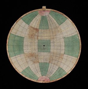 Astrolabe, Detail of a Plate with a Projection of Frijus by Nicolas Bion