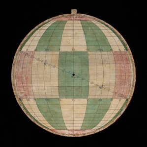 Astrolabe, Detail of a Plate with a Projection of Rojas by Nicolas Bion