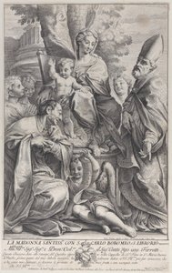 Virgin and Child with Saint Liborius and Carlo Borromeo by Nicolas Dorigny