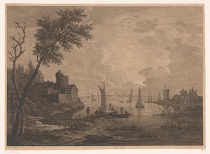 Landscape with Fishing Boats by Nicolas Dufour
