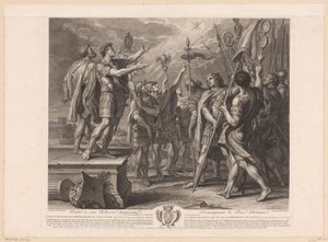 The Sign of the Cross Appears in the Sky to Emperor Constantine (series title) by Nicolas Henri Tardieu