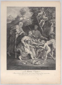 The Holy Family with Saint Elizabeth and Angels by Nicolas Henri Tardieu
