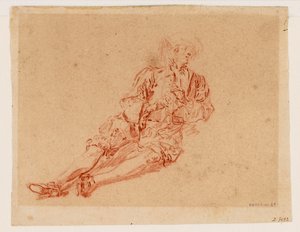 Seated Man, Legs Extended by Nicolas Lancret
