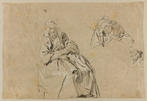 Study for Old Age by Nicolas Lancret