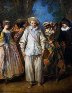 The actors of the Italian comedy, by Nicolas Lancret, France