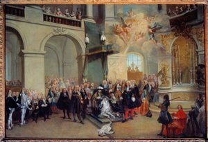 The handover of the Order of the Holy Spirit in the chapel of Versailles 3/06/1724 by Nicolas Lancret