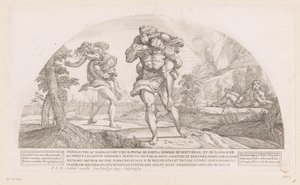 Amphinomus and Anapias (Verhalen uit de Odyssee) by Nicolas Mignard