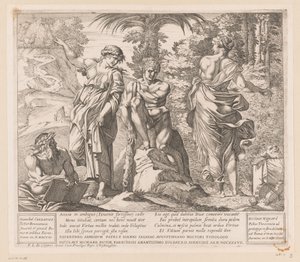 Hercules between Virtue and Vice by Nicolas Mignard