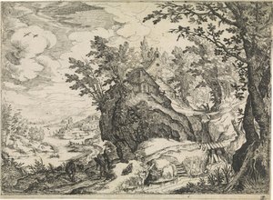 Mountain Landscape with a Church by Nicolas Moillon
