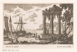 Harbor View with Three Columns by Nicolas Perelle