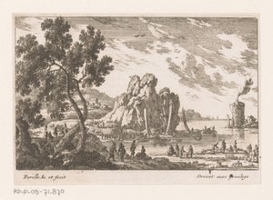 Coastal Landscape with Tower by Nicolas Perelle