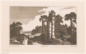 Landscape with Ancient Ruins by Nicolas Perelle