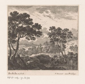 Landscape with Trees and Lake by Nicolas Perelle