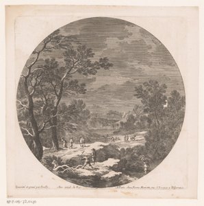 Landscape with Forest Workers by Nicolas Perelle
