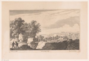 Landscape with Bridge over Rapid River