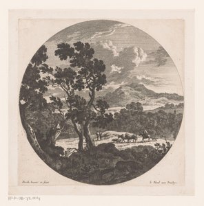 Landscape with Shepherd and Flock by Nicolas Perelle