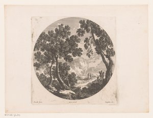 Landscape with Shepherds Behind Herd by Nicolas Perelle
