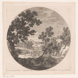 Landscape with Shepherds Along a River by Nicolas Perelle
