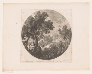 Landscape with Walkers and Figure on Pack Animal