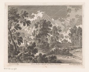 Sunny Landscape with House by River by Nicolas Perelle