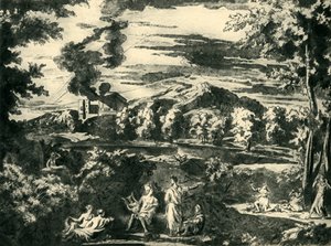 Landscape with Orpheus and Eurydice by Nicolas Poussin