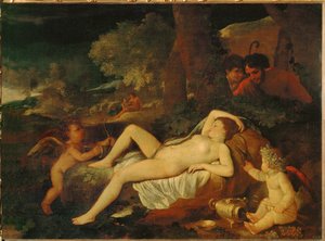 Reclining Venus and Amor