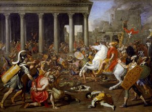 The Destruction of the Temples in Jerusalem by Titus by Nicolas Poussin