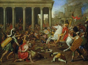 The Destruction of the Temples in Jerusalem by Titus, c.1638/39 by Nicolas Poussin