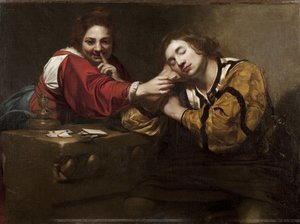 Sleeper Awakened by a Young Woman with a Lit Wick