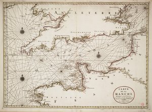 Chart of the English Channel and the Atlantic Coasts of Southern Britain and Northern France by Nicolas Sanson D