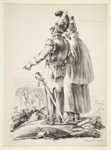 Two Cuirassiers on Foot by Nicolas Toussaint Charlet