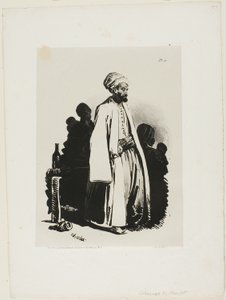 Standing Turk, plate eleven from Ink Sketches by Charlet by Nicolas Toussaint Charlet