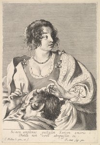 Delilah preparing to cut Samson