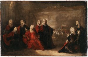 Sketch for the Aldermen Celebrating the Arrival of the Infanta by Nicolas de (workshop) Largilliere