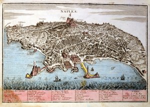 Map of the City of Naples. Map by Le Fer by Nicolas de Fer
