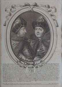 The Tsars Ivan Alexeyevich and Peter Alexeyevich of Russia by Nicolas de Larmessin