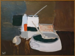Still Life with Brushes by Nicolas de Staël