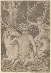 Triton Carrying a Child by Nicoletto da Modena