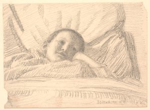 Child (Little Girl?) Lying in Bed