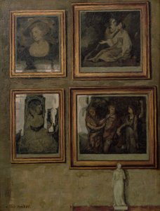 Interior with Paintings and a Figurine by Niels Holsoe