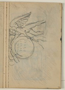 Study of an Angel with Medallion, Probably After a Model