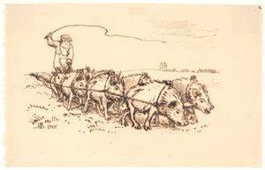 Farmer Ploughing the Land